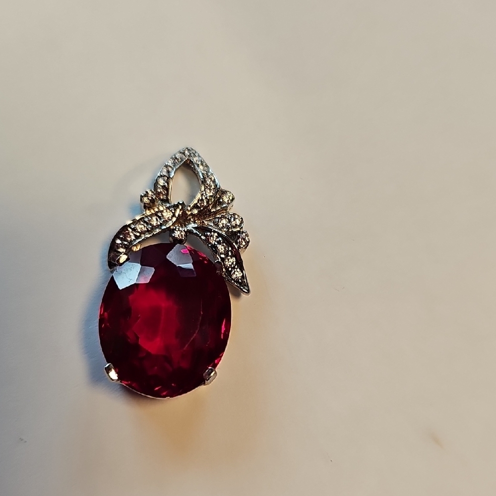 Giant Lab Ruby Pendant